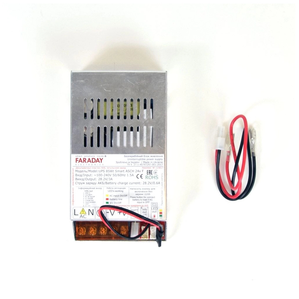 Блок живлення для систем відеоспостереження Faraday Electronics UPS_85W_ALU_24 фото3