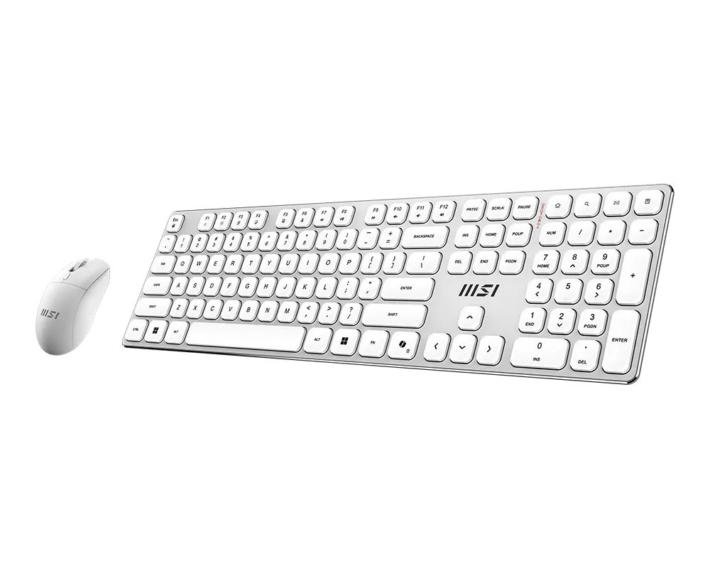 Комплект клавиатуры и мыши MSI FORGE K210 W COMBO WHITE UA, Wireless (S11-43UA205-Y92) фото5