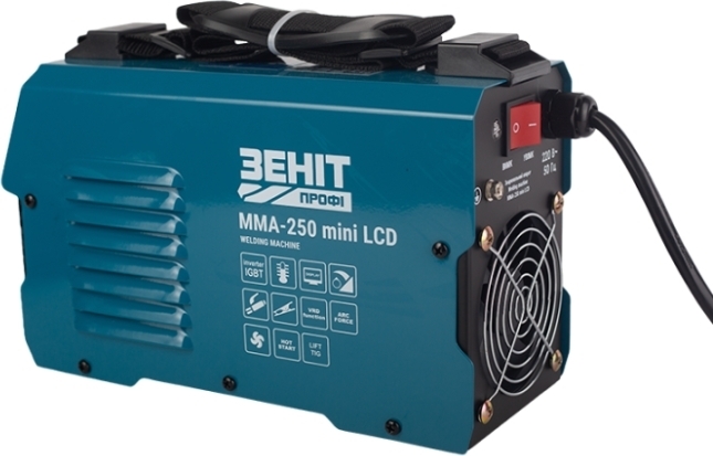 Зварювальний апарат Зеніт Профі MMA-250 mini LCD (854599) фото