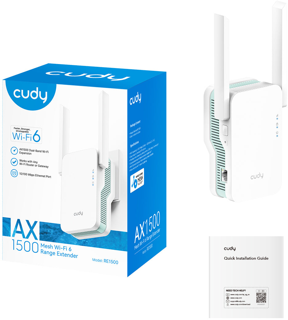 Усилитель Wi-Fi сигнала Cudy RE1500 (RE1500) фото