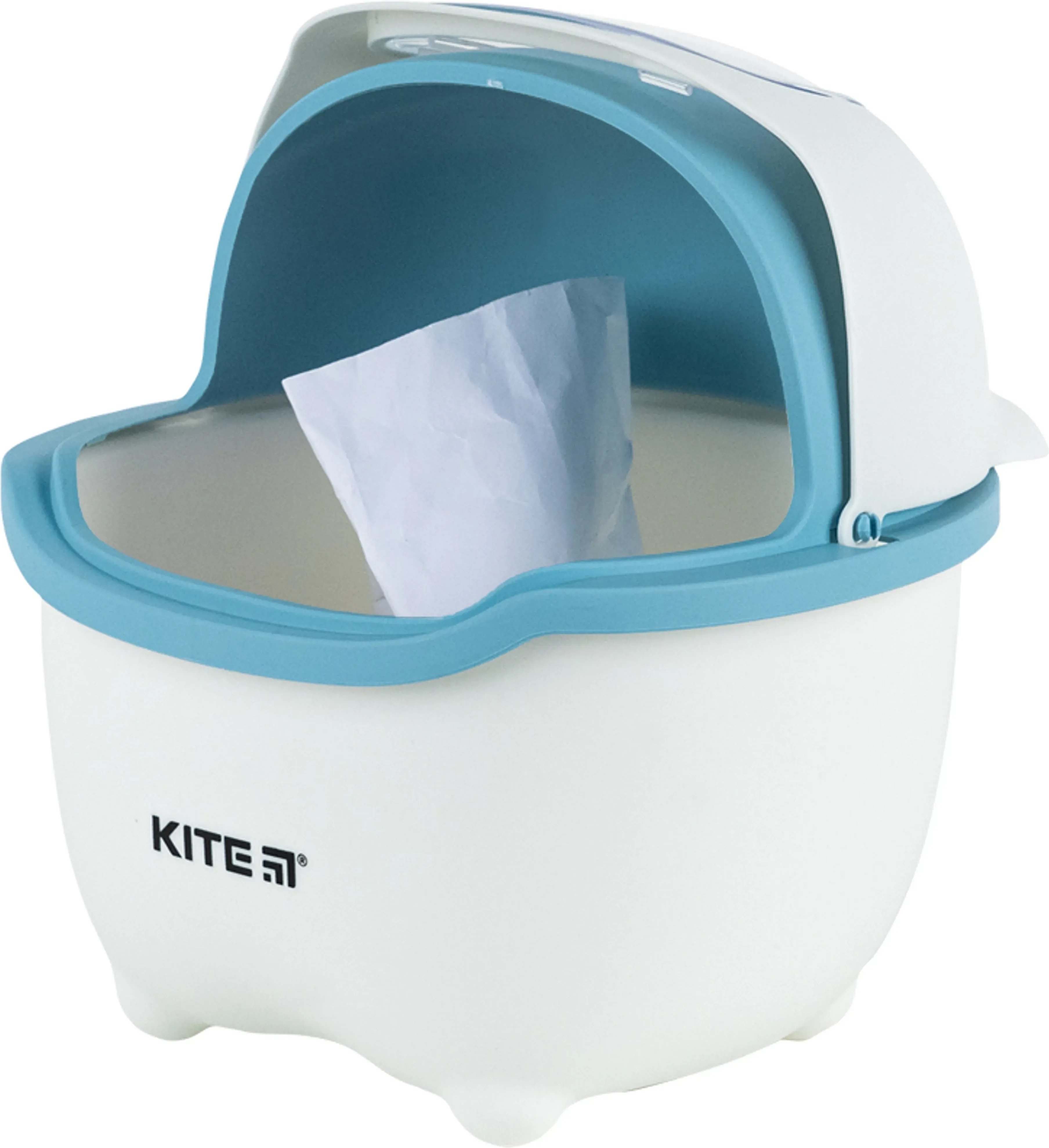 Настільний контейнер для сміття Kite, біло-блакитний (K24-009-6) фото4