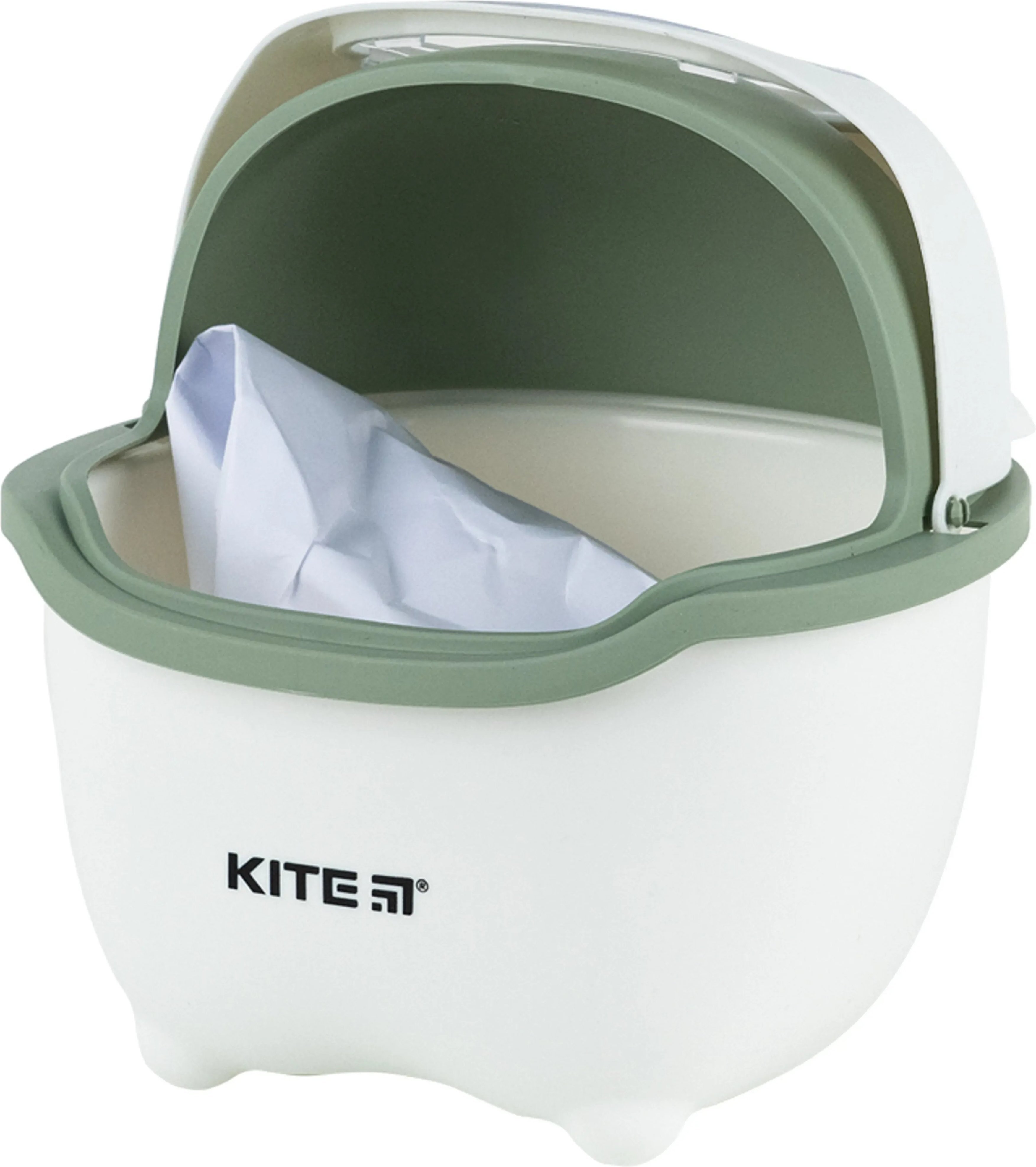 Настільний контейнер для сміття Kite, біло-зелений (K24-009-7) фото4