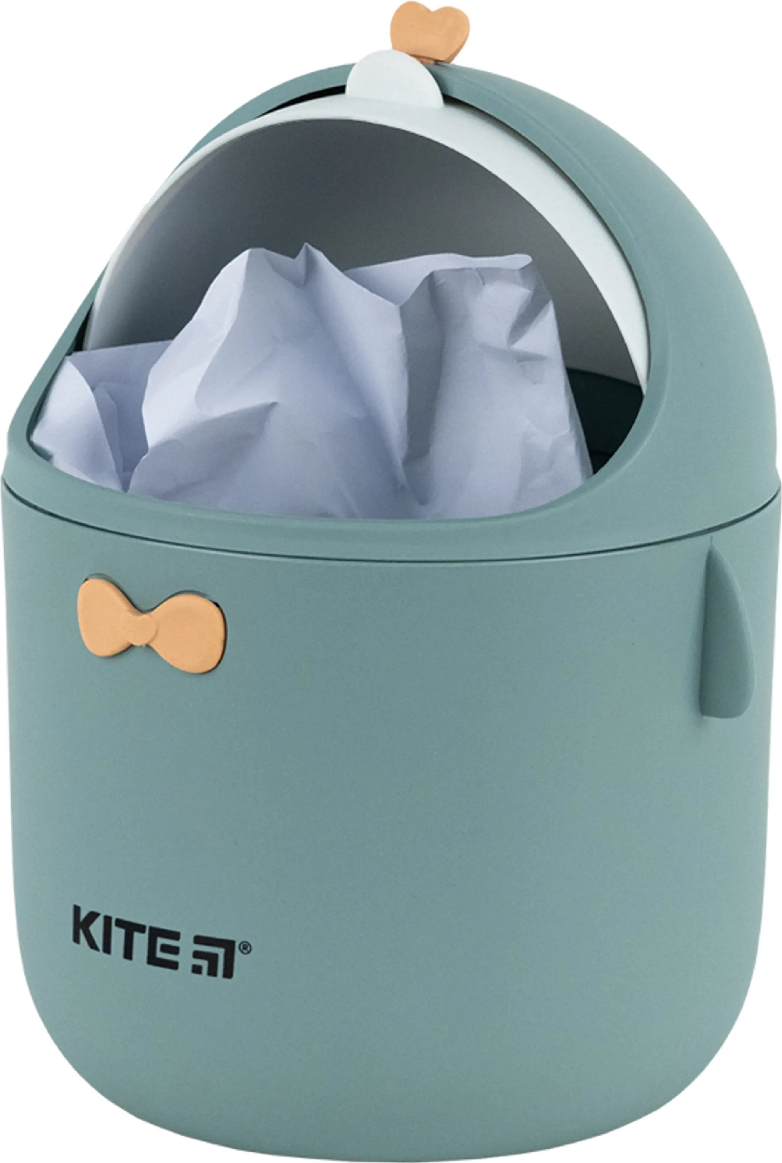 Настільний контейнер для сміття Kite, сіро-зелений (K24-010-1) фото4