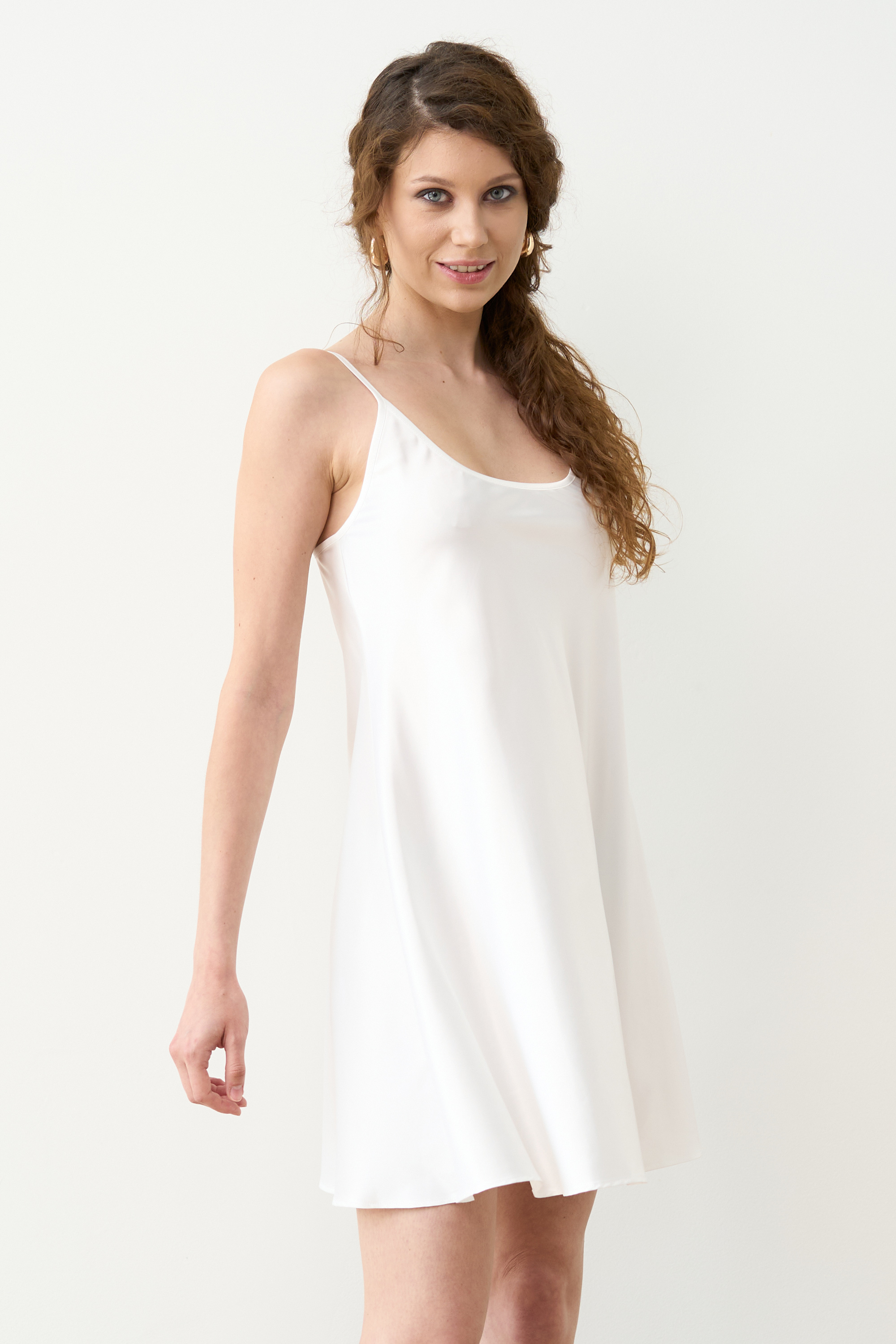 Ночная рубашка женская Effetto Satin Basic S03198P 3XL белая фото5