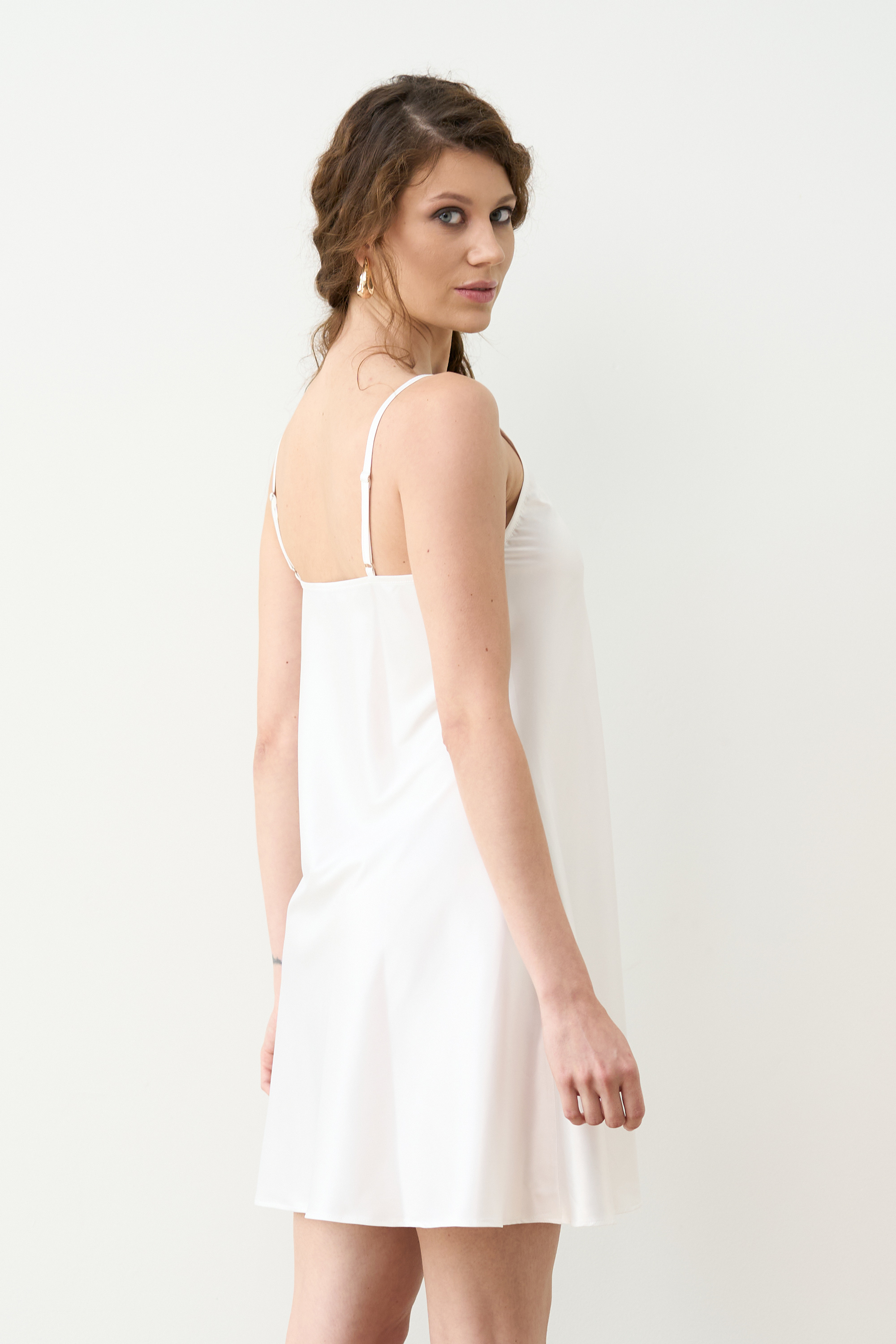 Ночная рубашка женская Effetto Satin Basic S03198P 3XL белая фото6