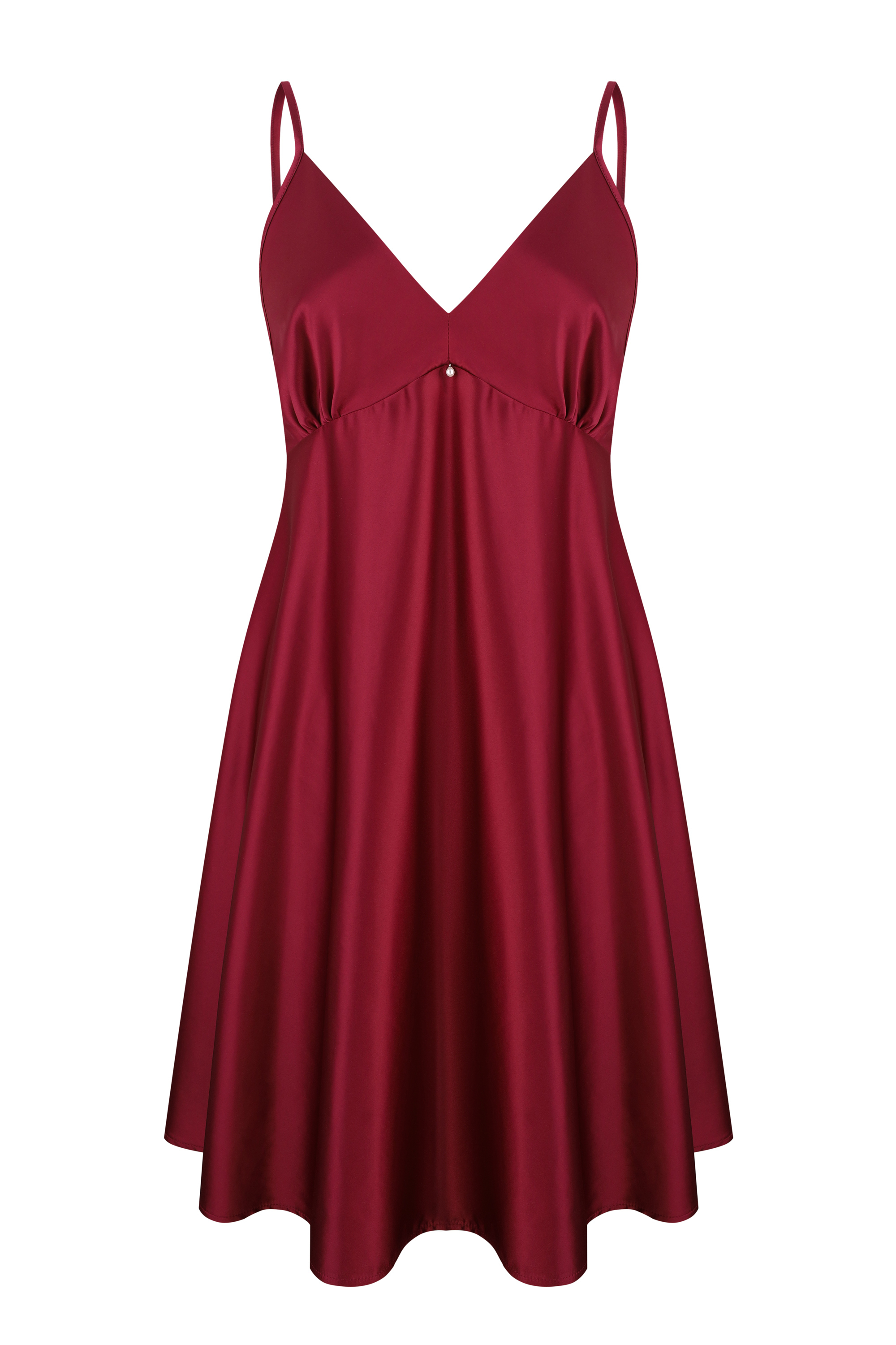 Ночная рубашка женская Effetto Satin Basic S03199 M бордовая фото4