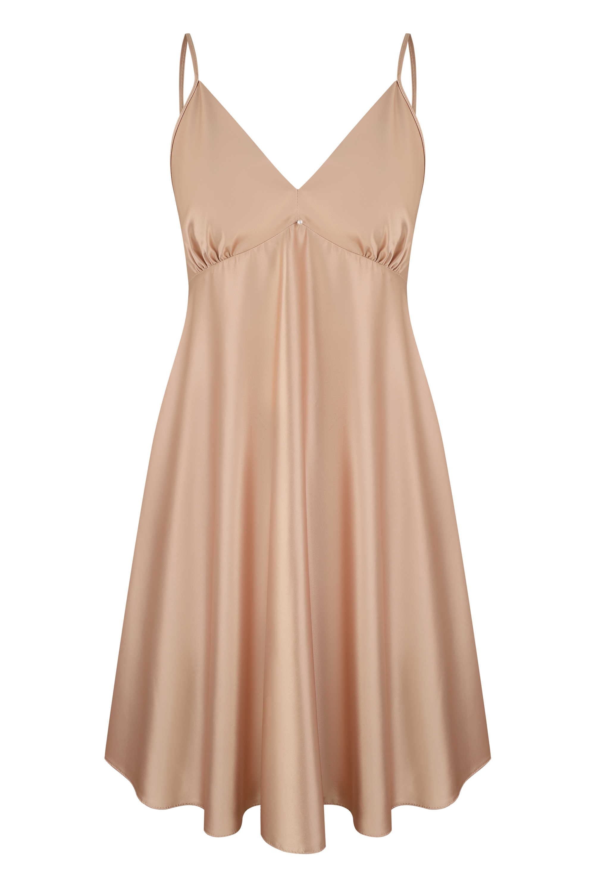 Ночная рубашка женская Effetto Satin Basic S03199 S бежевая фото7
