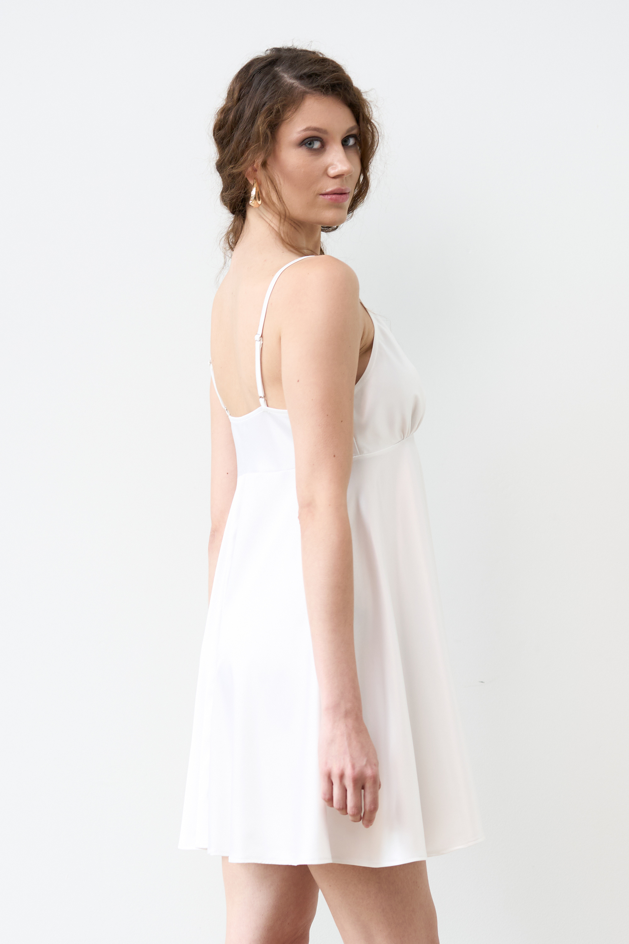 Ночная рубашка женская Effetto Satin Basic S03199 S белая фото5