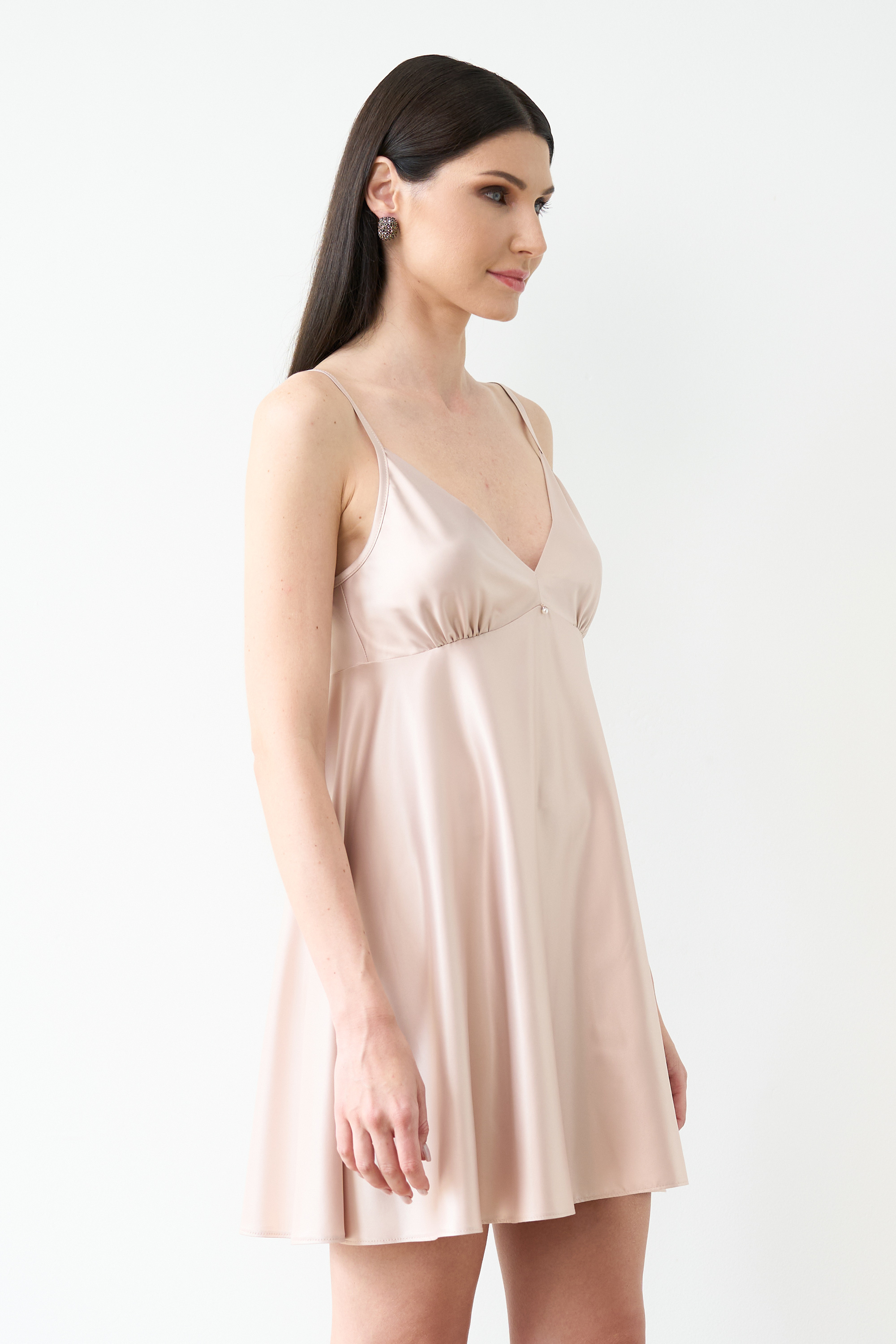 Ночная рубашка женская Effetto Satin Basic S03199 XL пудровая фото4