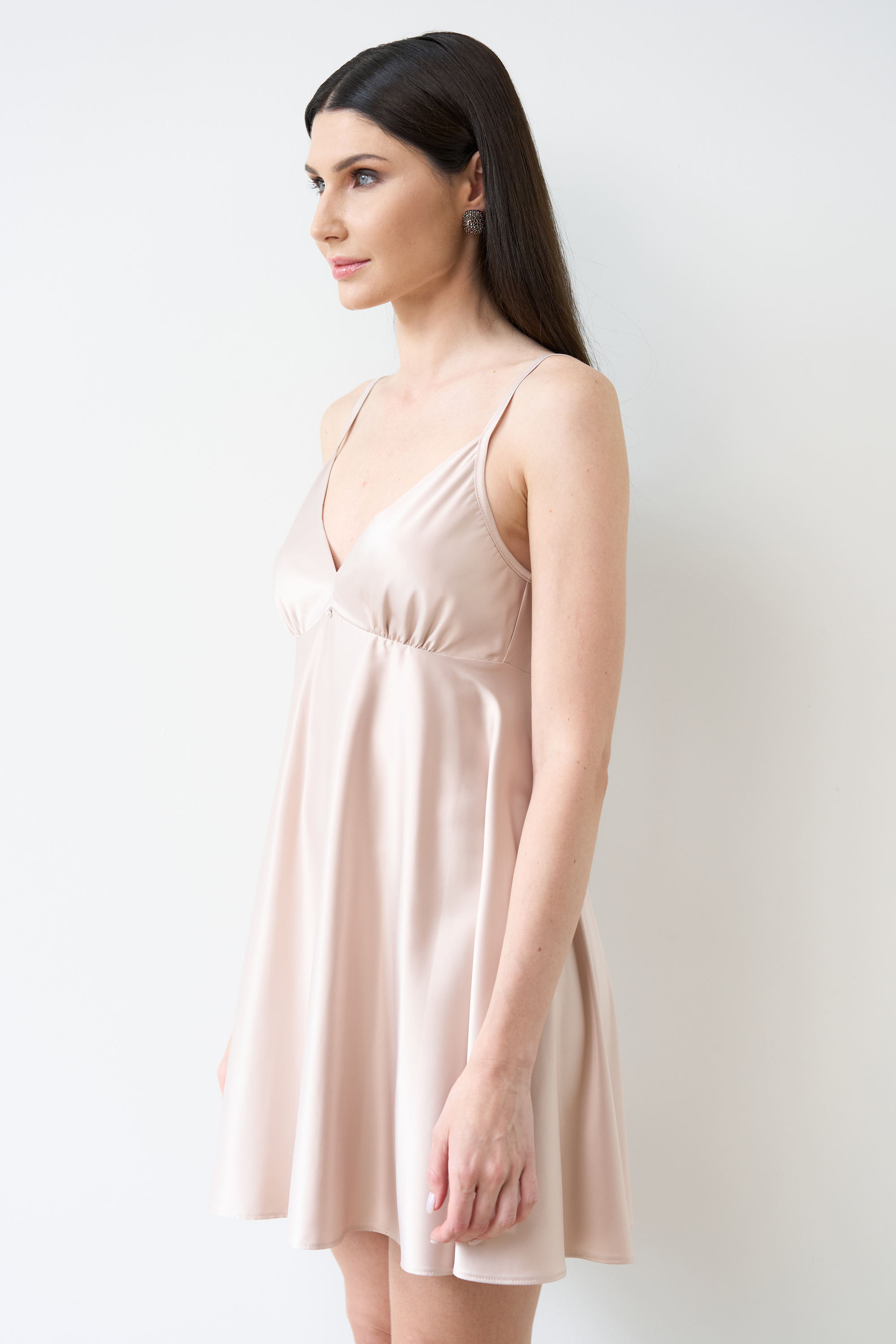 Ночная рубашка женская Effetto Satin Basic S03199 2XL пудровая фото5