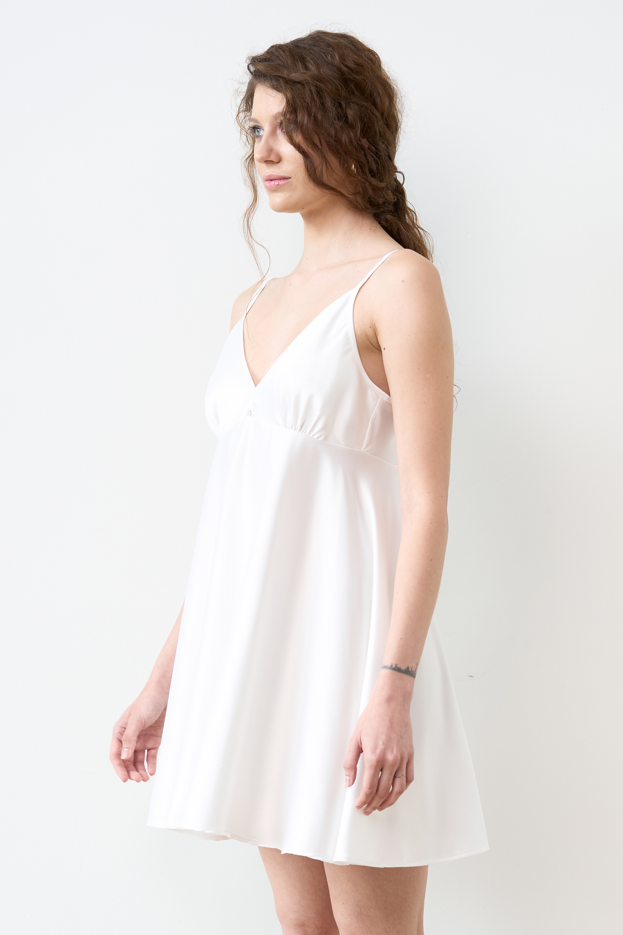 Ночная рубашка женская Effetto Satin Basic S03199 XL белая фото4