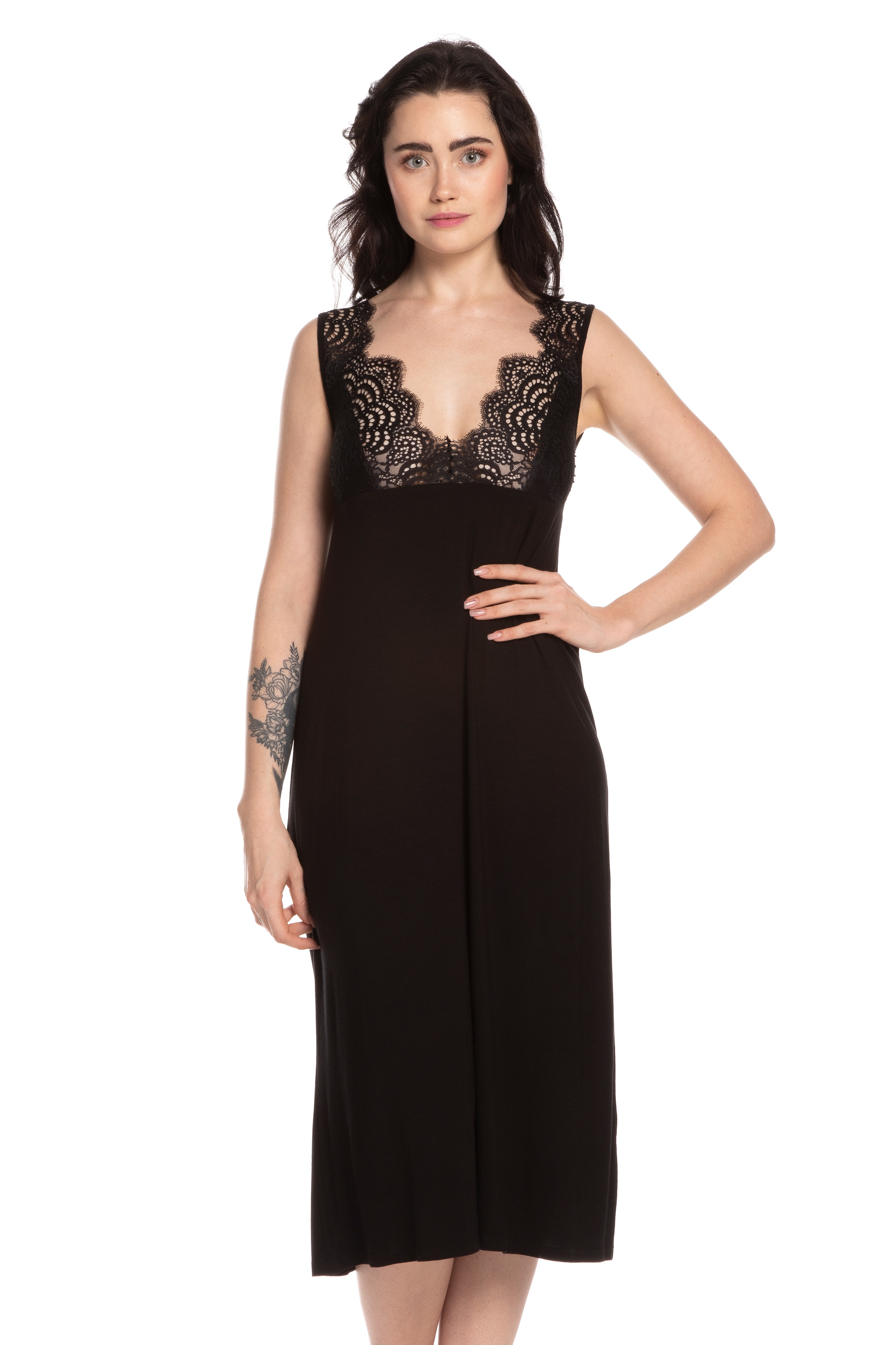 Ночная рубашка женская Effetto Sexy lady 10501C M черная фото4
