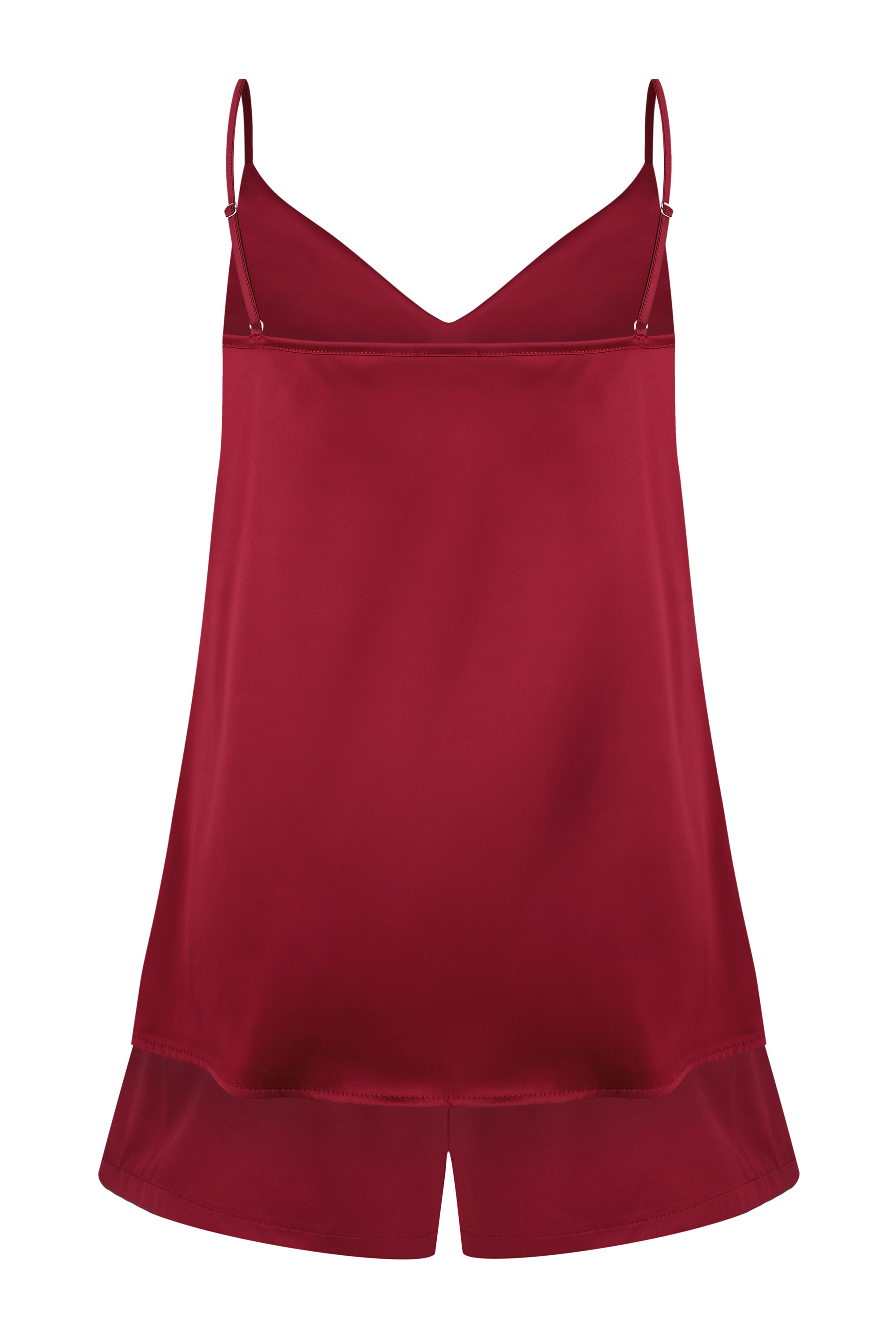 Пижама майка,шорты женская Effetto Satin Basic S03400 L бордовая фото5