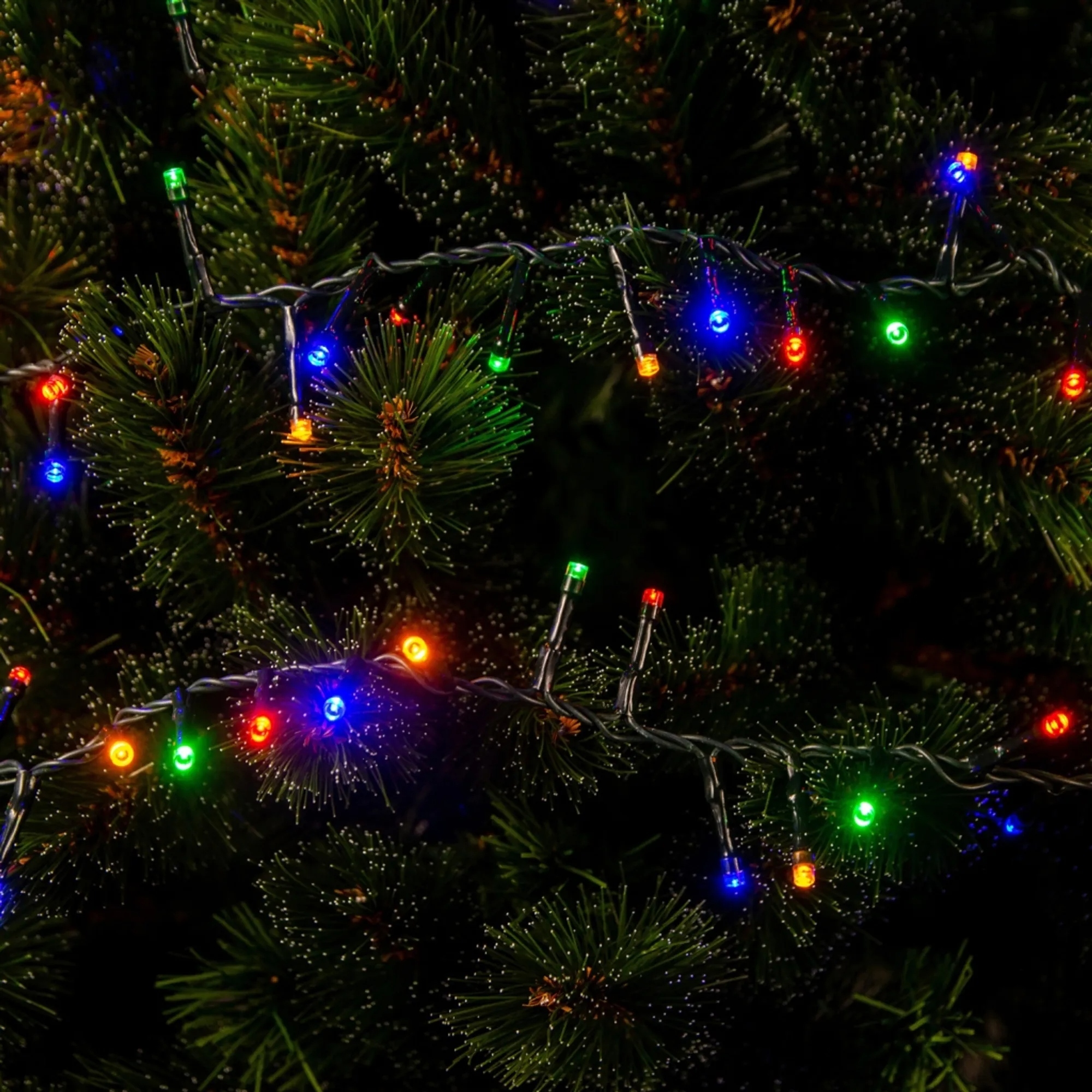 Гірлянда Chomik 200 LED 10м, мультиколор, ефект блиску (5900779879492) фото