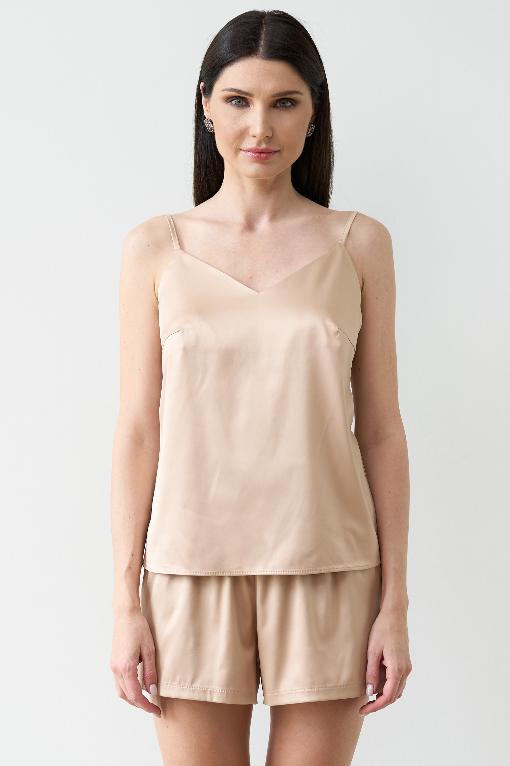 Пижама майка,шорты женская Effetto Satin Basic S03400 XL золотистая фото4