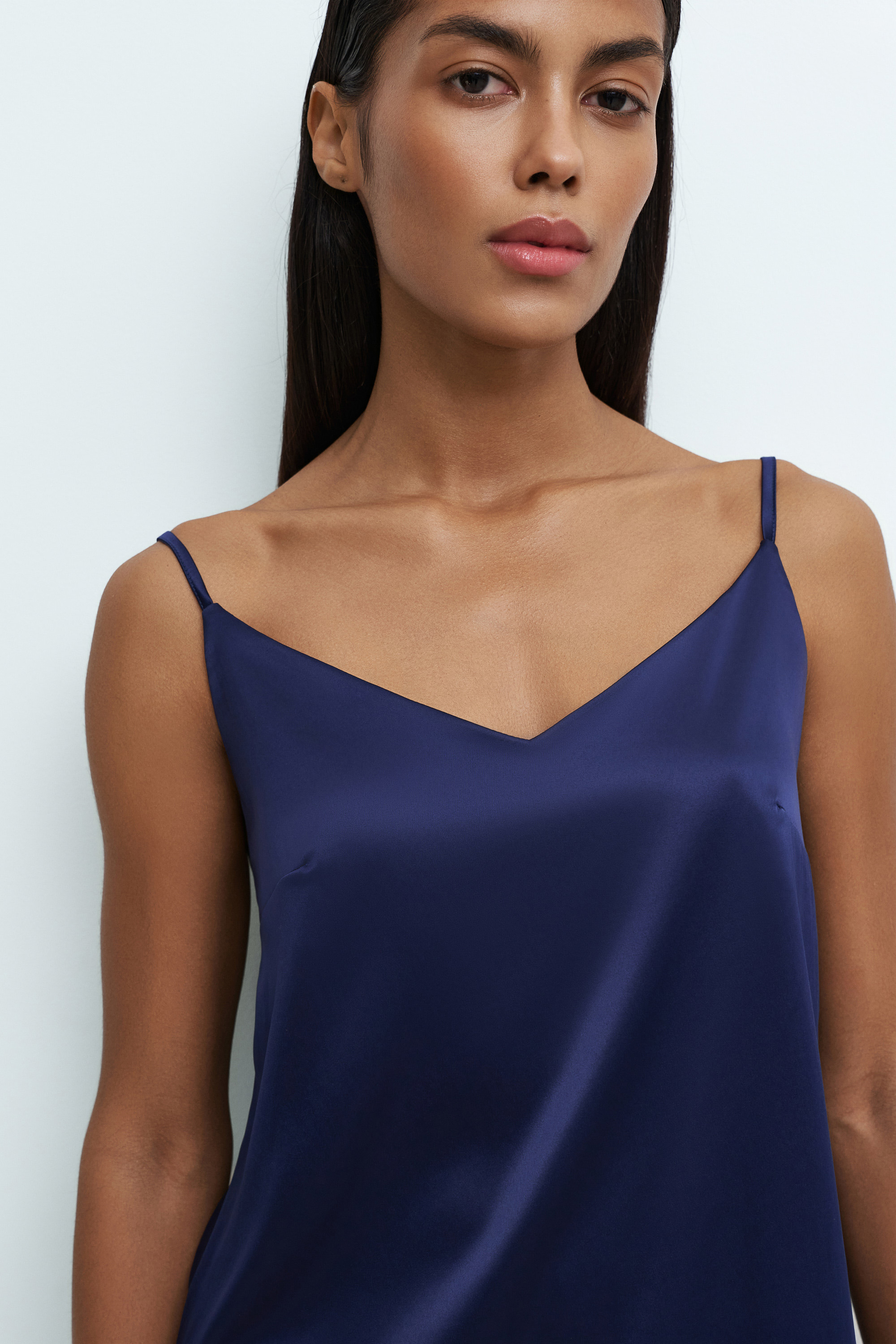 Пижама майка,шорты женская Effetto Satin Basic S03400 S синяя фото3
