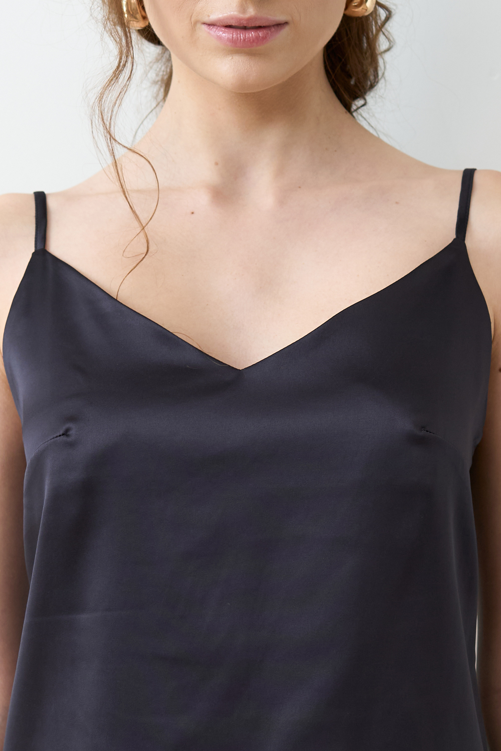 Пижама майка,шорты женская Effetto Satin Basic S03400P 4XL черная фото2