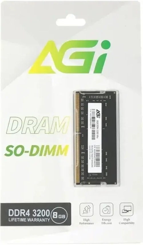Память для ноутбука SoDIMM AGI 16Gb DDR4 3200 MHz (AGI320016SD138-ST) фото