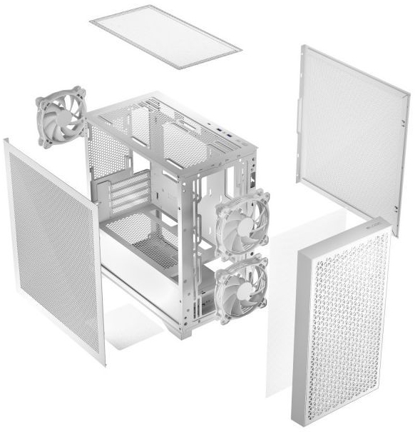 Корпус LogicConcept DART PRO MINI WHITE MESH fans 3x120mm без БЖ mATX фото4