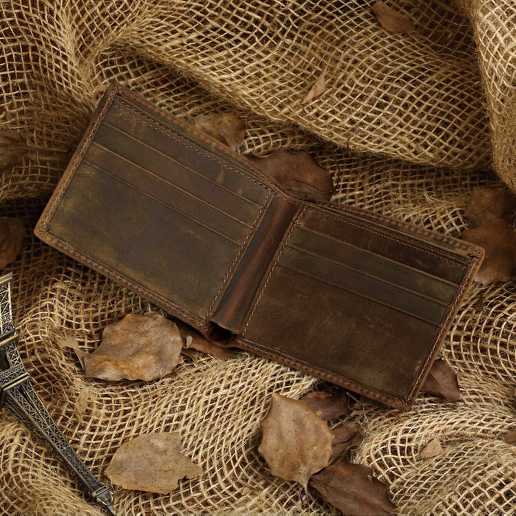 Кошелек мужкой кожаный Vintage 14346 коричневый фото5