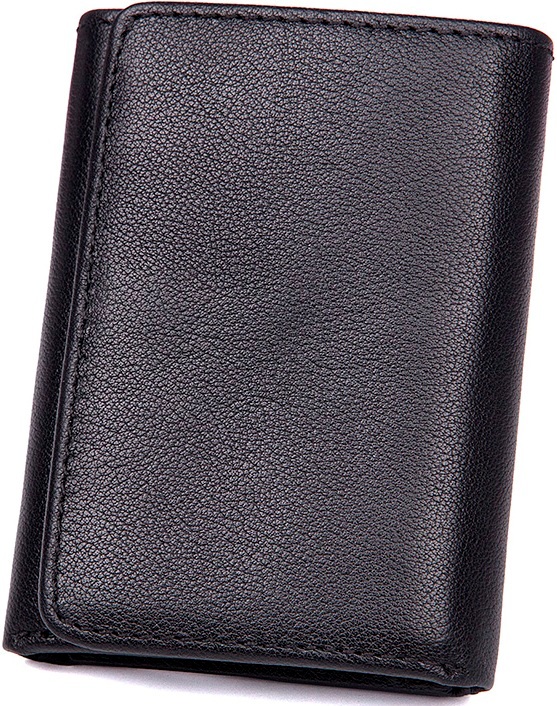 Кошелек мужкой кожаный Vintage 14467 черный фото4