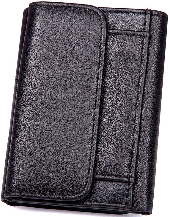 Кошелек мужкой кожаный Vintage 14467 черный фото9