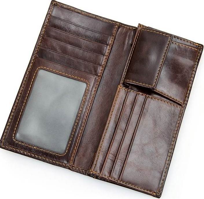 Кошелек мужкой кожаный Vintage 14536 коричневый фото7