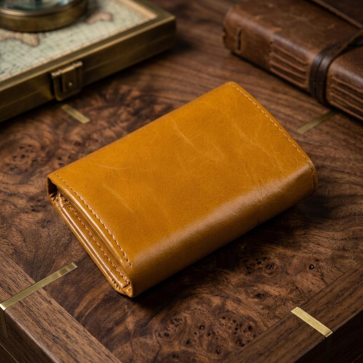 Кошелек женский кожаный Vintage 14597 рыжий фото2