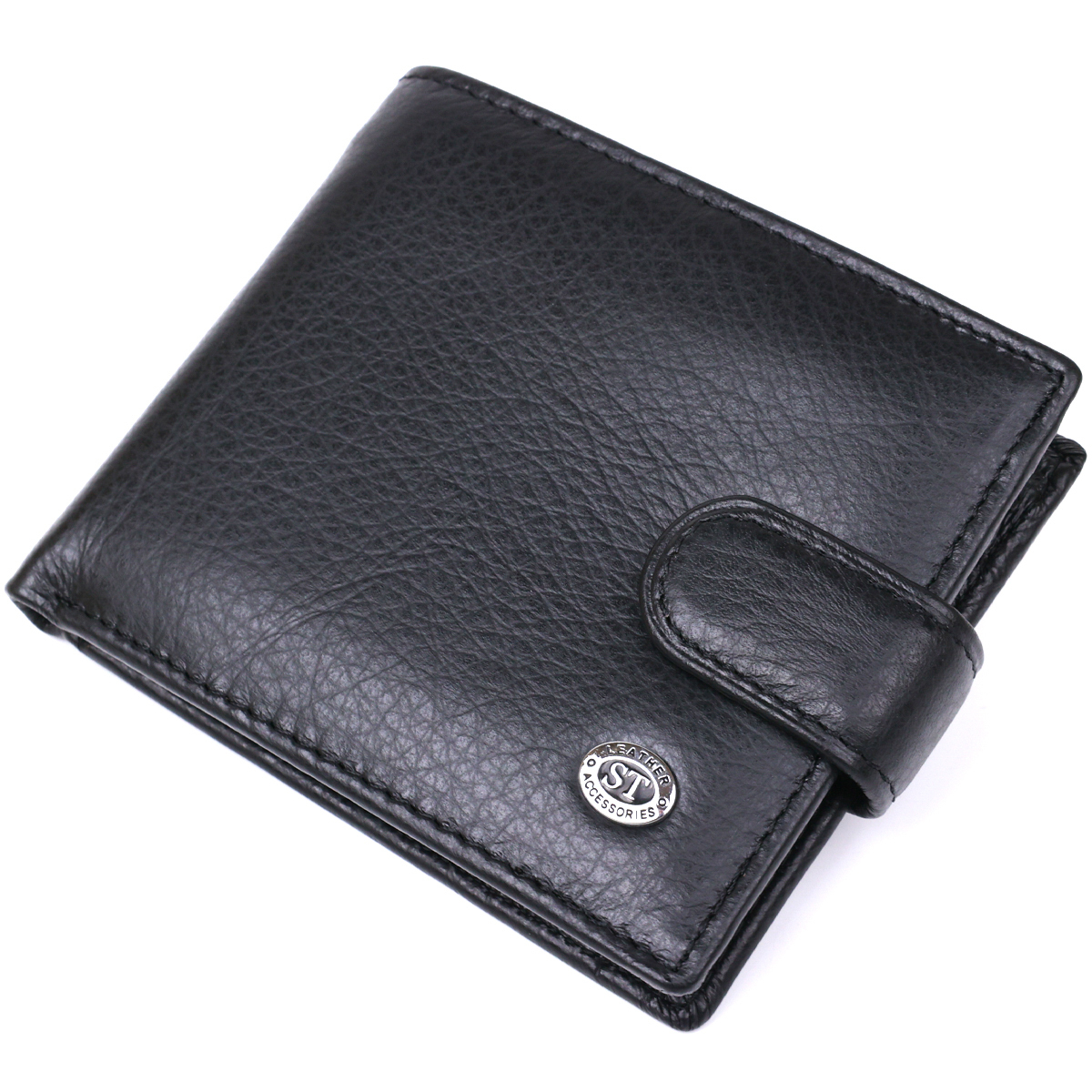 Гаманець чоловічий шкіряний St Leather 18308 чорний фото4
