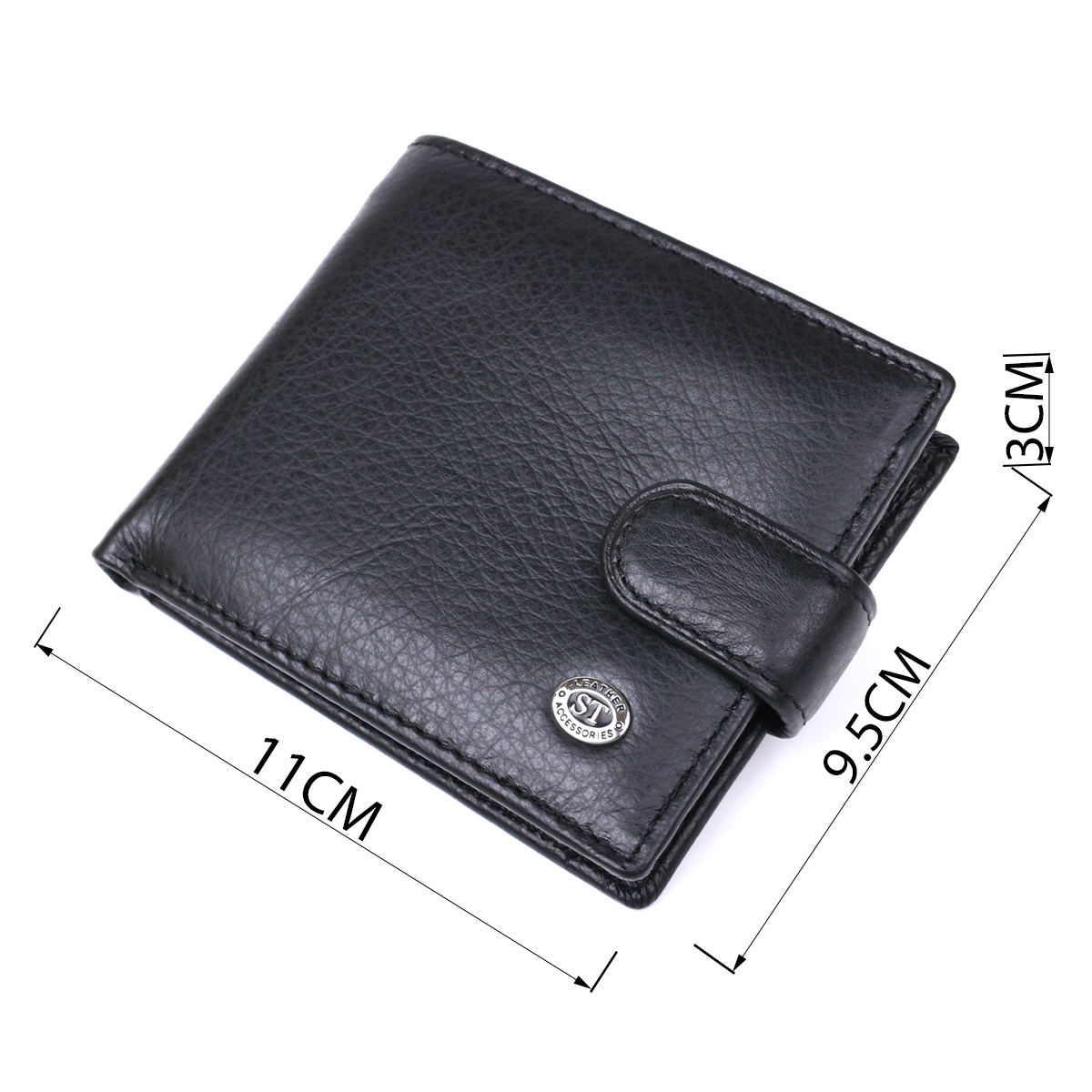 Гаманець чоловічий шкіряний St Leather 18308 чорний фото6