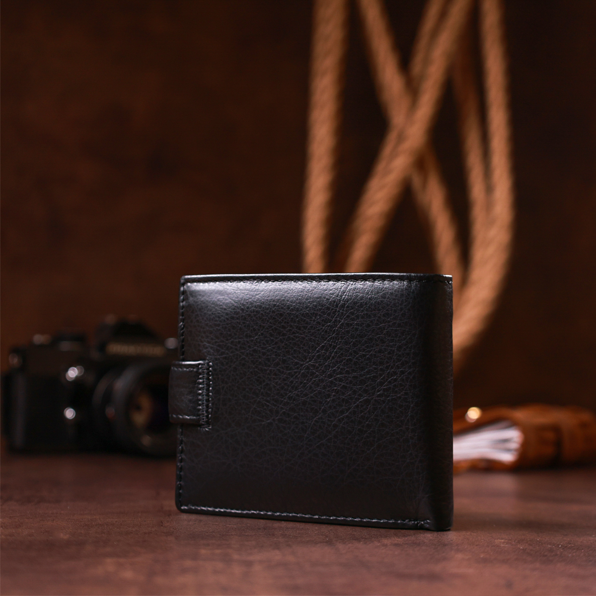 Гаманець чоловічий шкіряний St Leather 18308 чорний фото12
