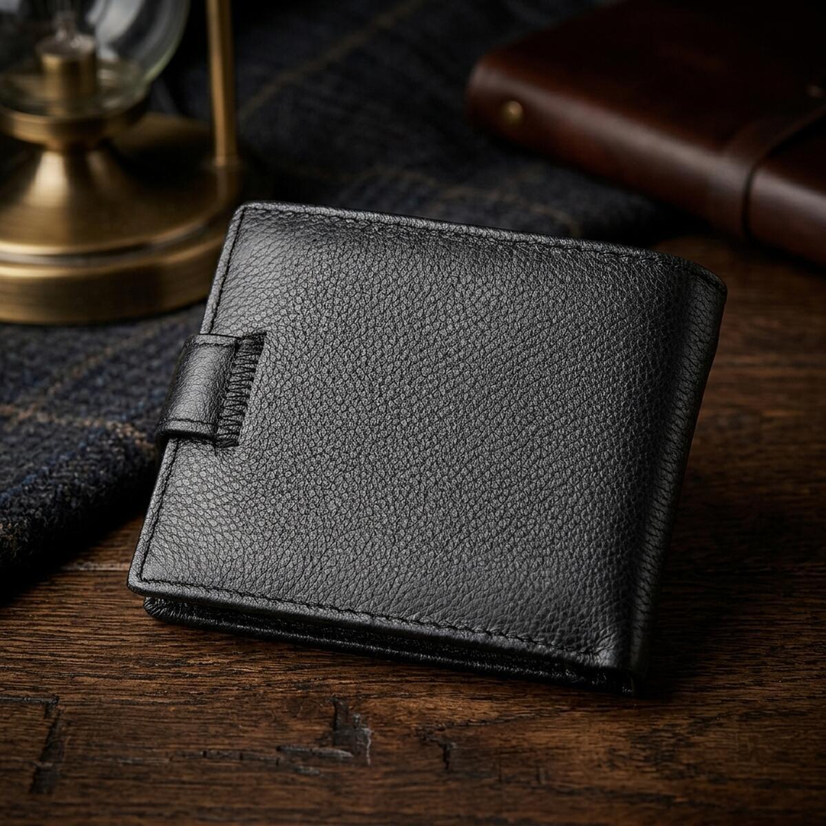 Гаманець чоловічий шкіряний St Leather 18311 чорний фото4
