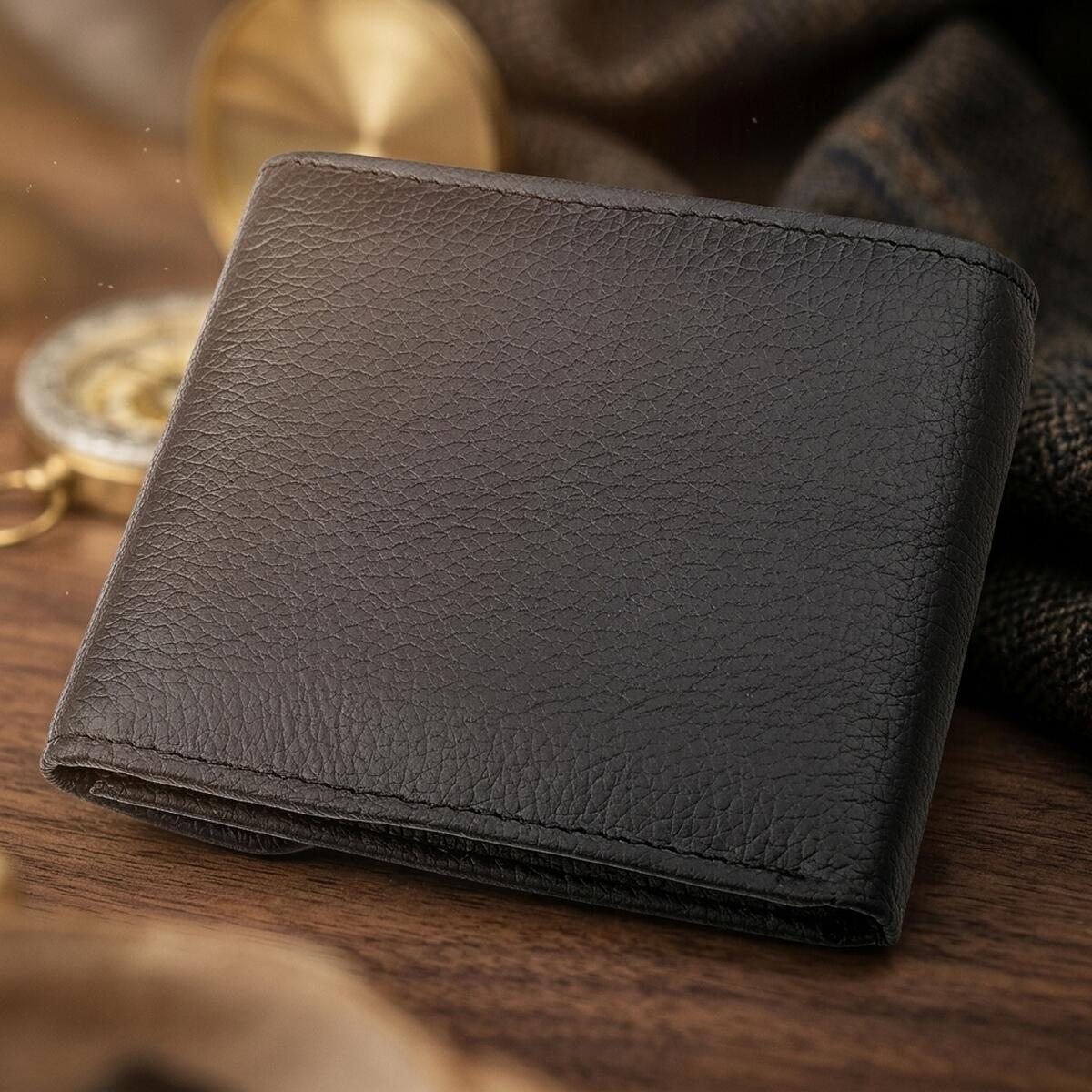 Кошелек мужкой кожаный St Leather 18313 черный фото4