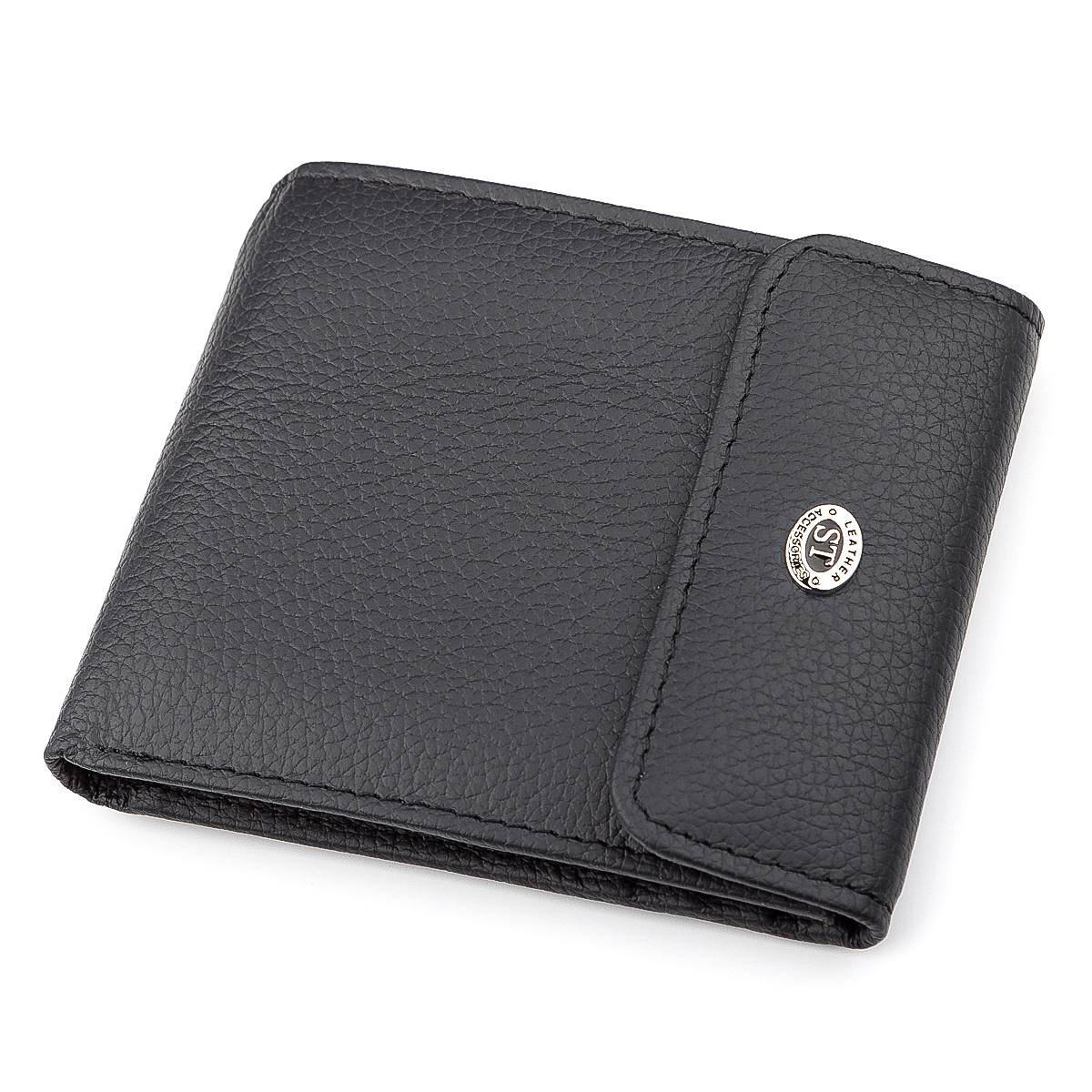 Кошелек мужкой кожаный St Leather 18313 черный фото5