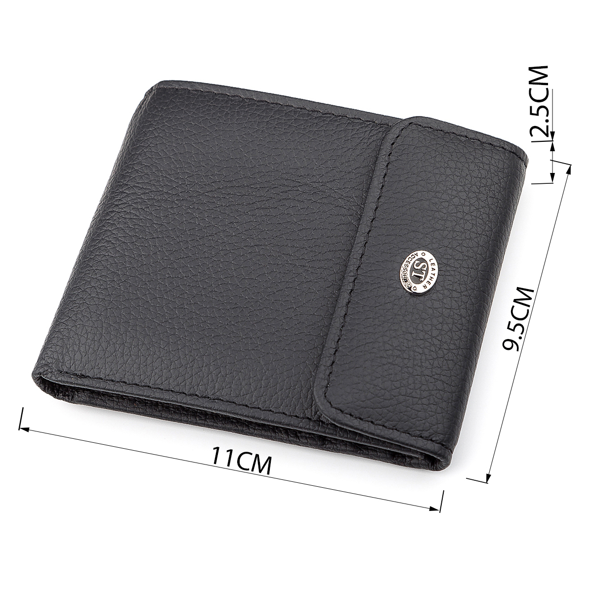 Кошелек мужкой кожаный St Leather 18313 черный фото8
