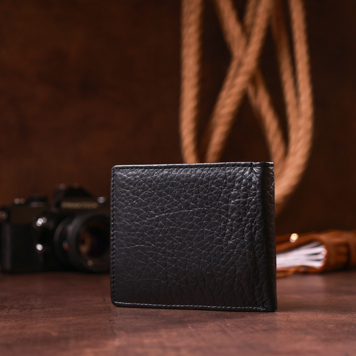 Гаманець чоловічий шкіряний St Leather 18319 чорний фото9