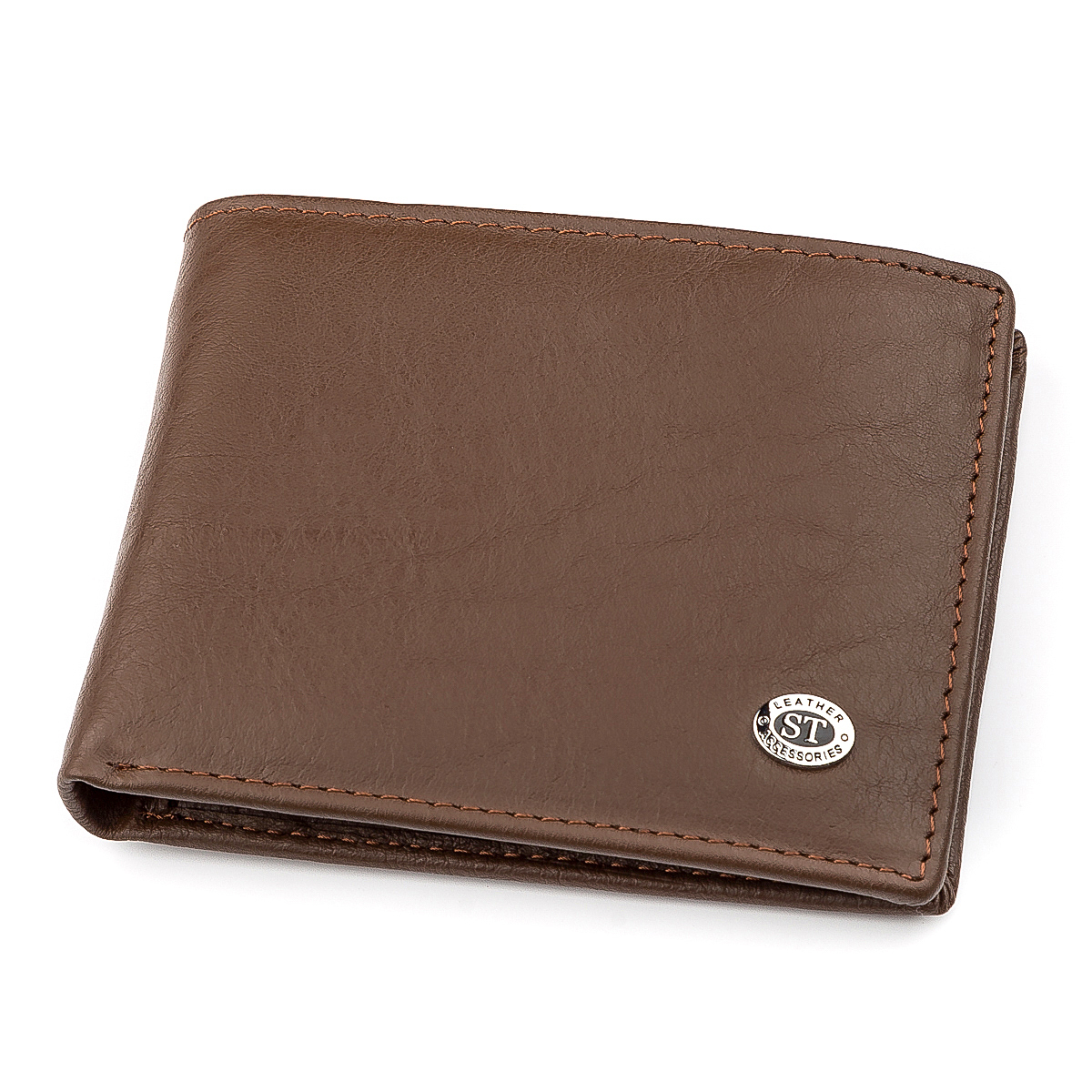 Кошелек мужкой кожаный St Leather 18353 коричневый фото5