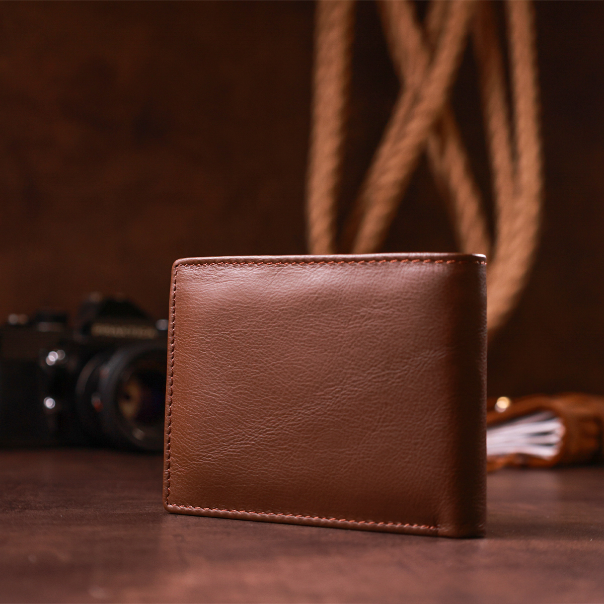 Кошелек мужкой кожаный St Leather 18353 коричневый фото13