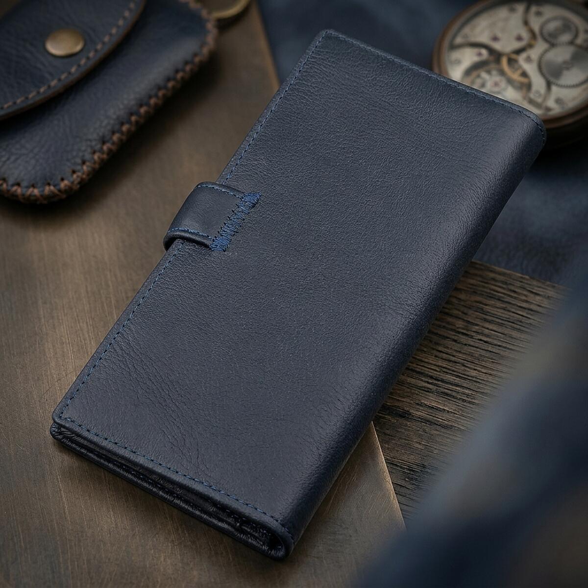 Гаманець чоловічий шкіряний St Leather 18365 синій фото3
