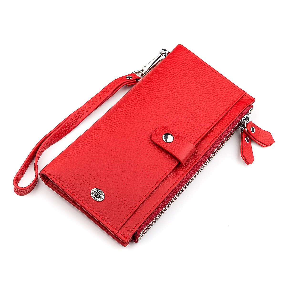 Кошелек женский кожаный St Leather 18381 красный фото4