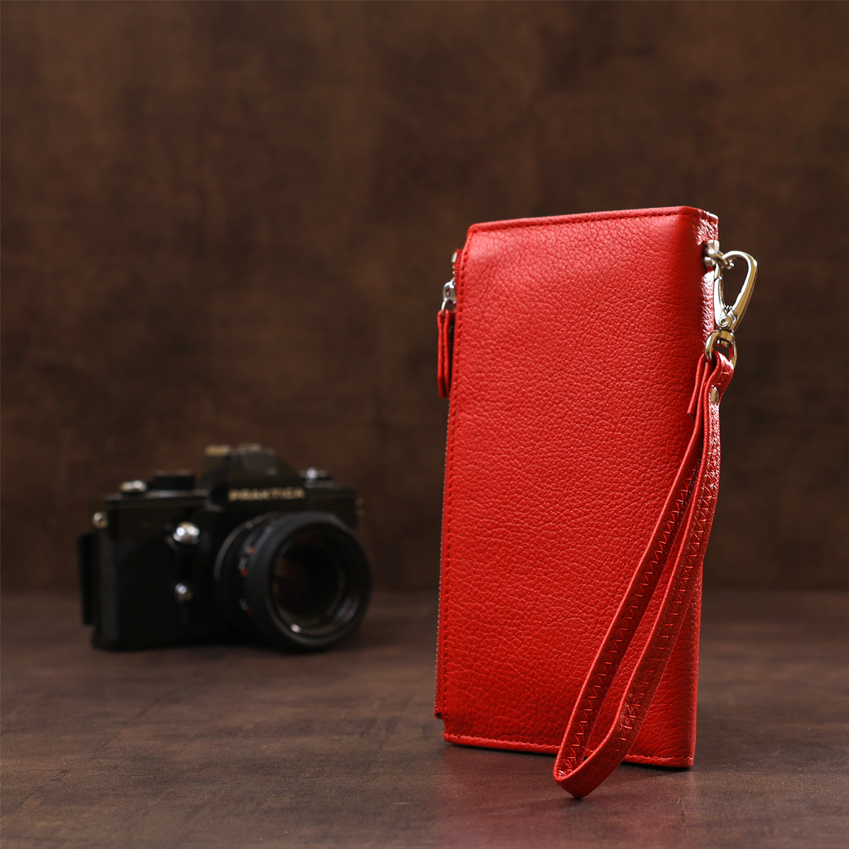 Кошелек женский кожаный St Leather 18381 красный фото12