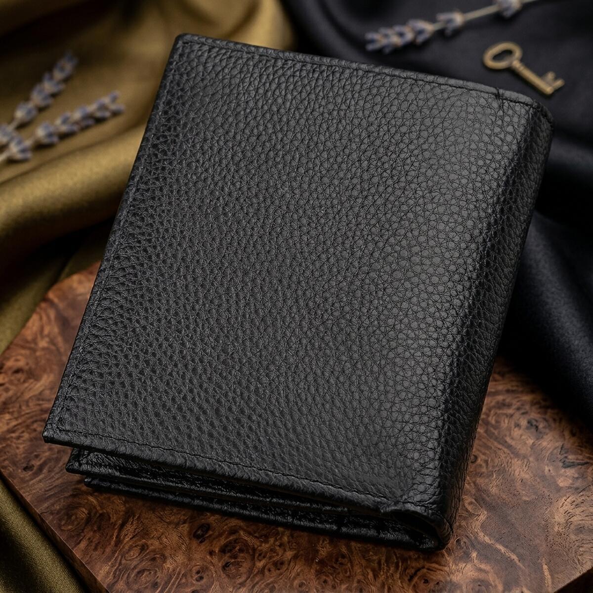 Гаманець жіночий шкіряний St Leather 18411 чорний фото4