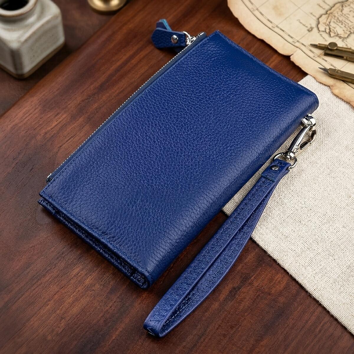 Кошелек женский кожаный St Leather 18416 синий фото3