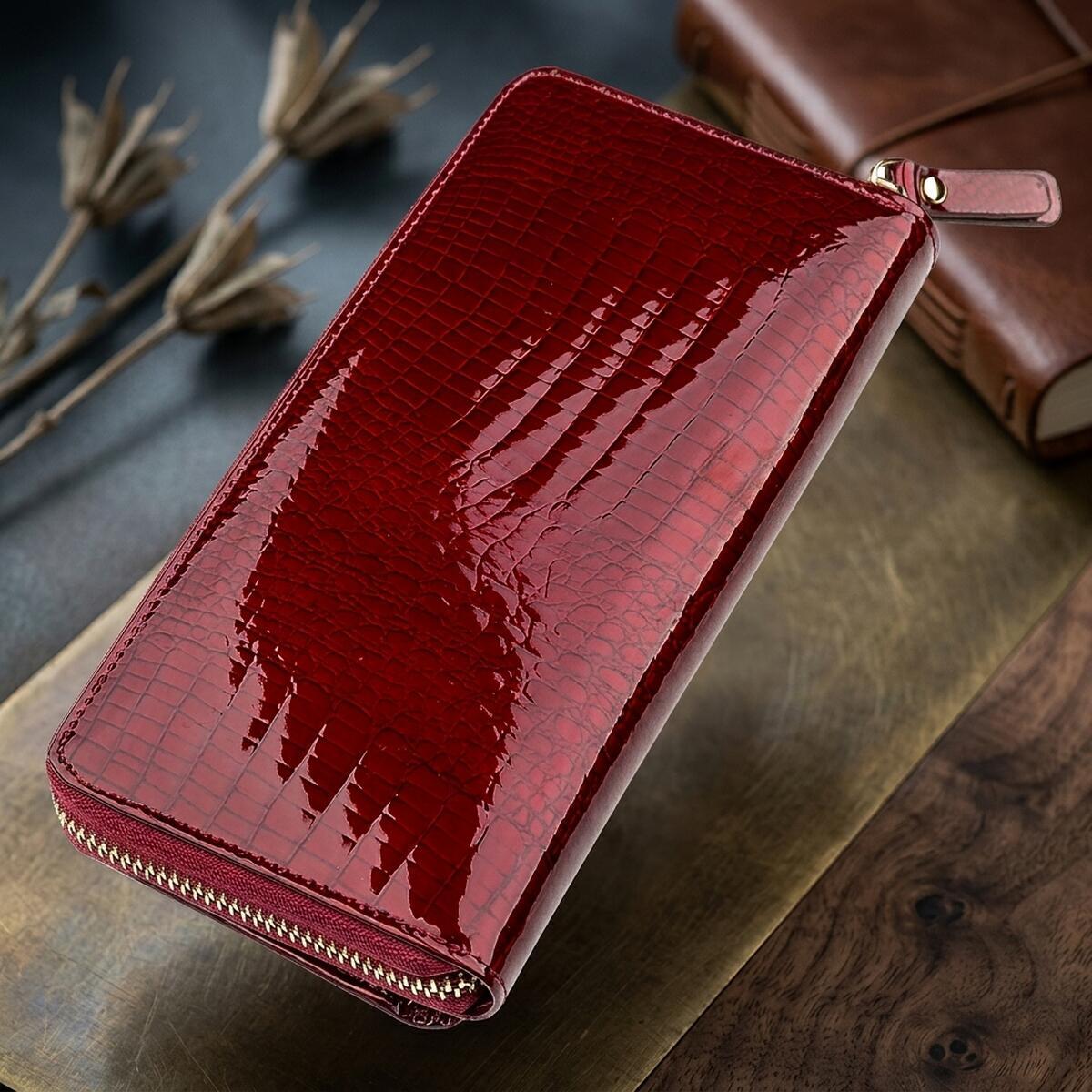 Кошелек женский кожаный St Leather 18434 бордовый фото3