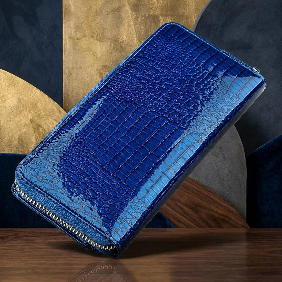 Кошелек женский кожаный St Leather 18435 синий фото3