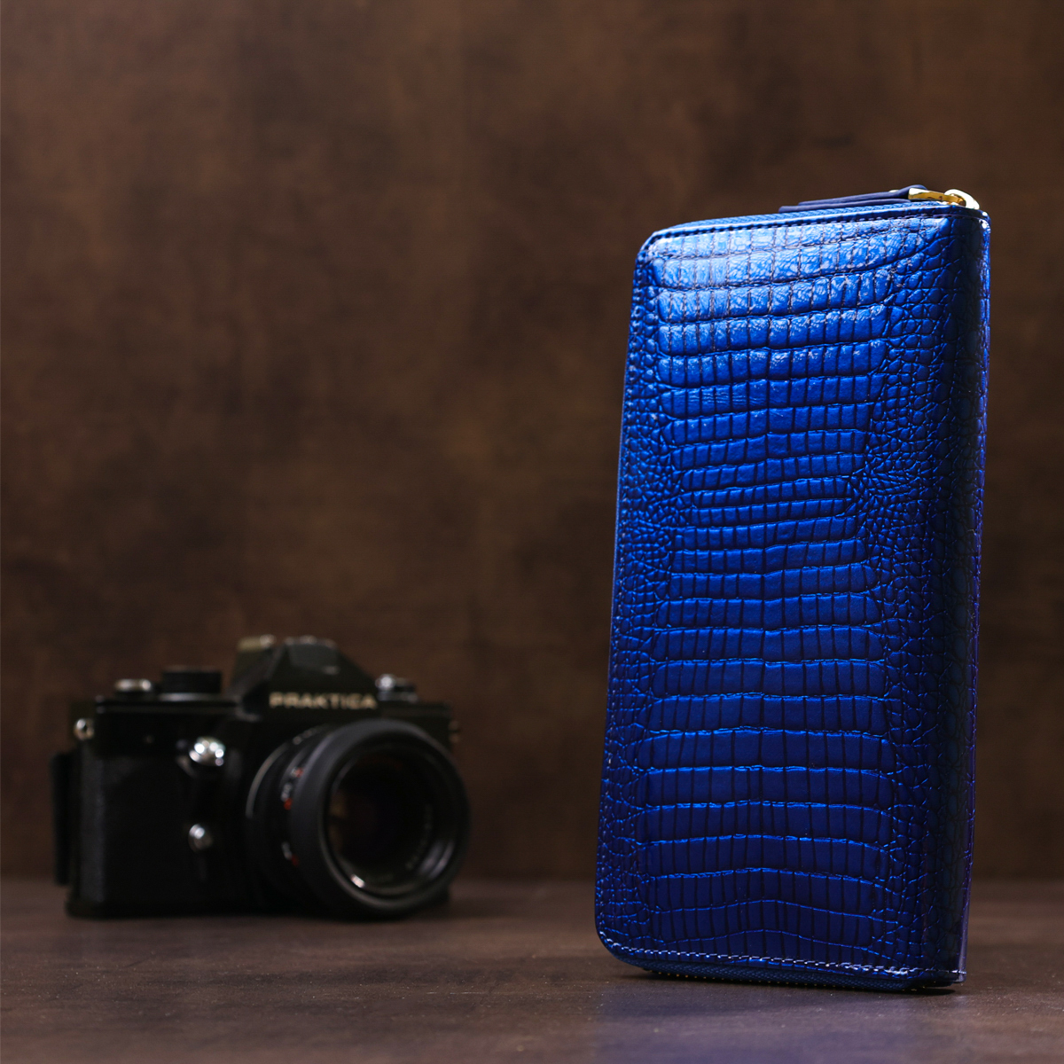 Кошелек женский кожаный St Leather 18435 синий фото12