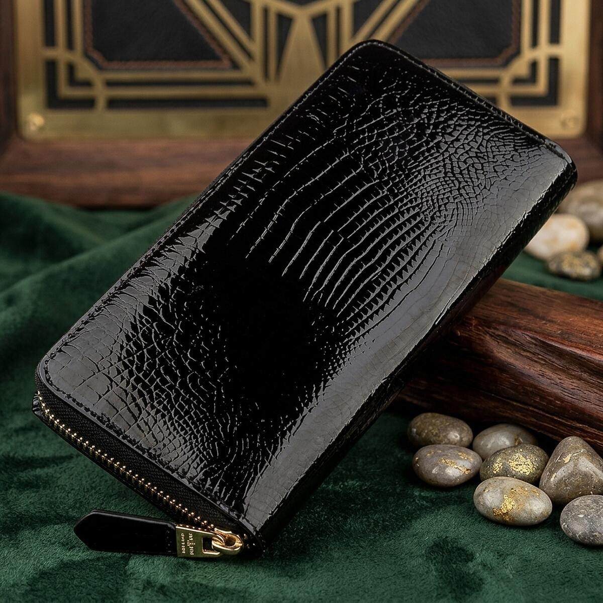 Кошелек женский кожаный St Leather 18437 черный фото4