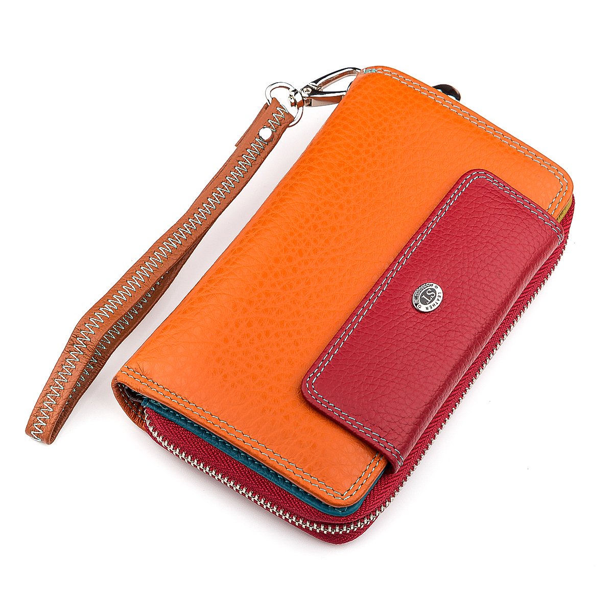 Кошелек женский кожаный St Leather 18441 красный фото5