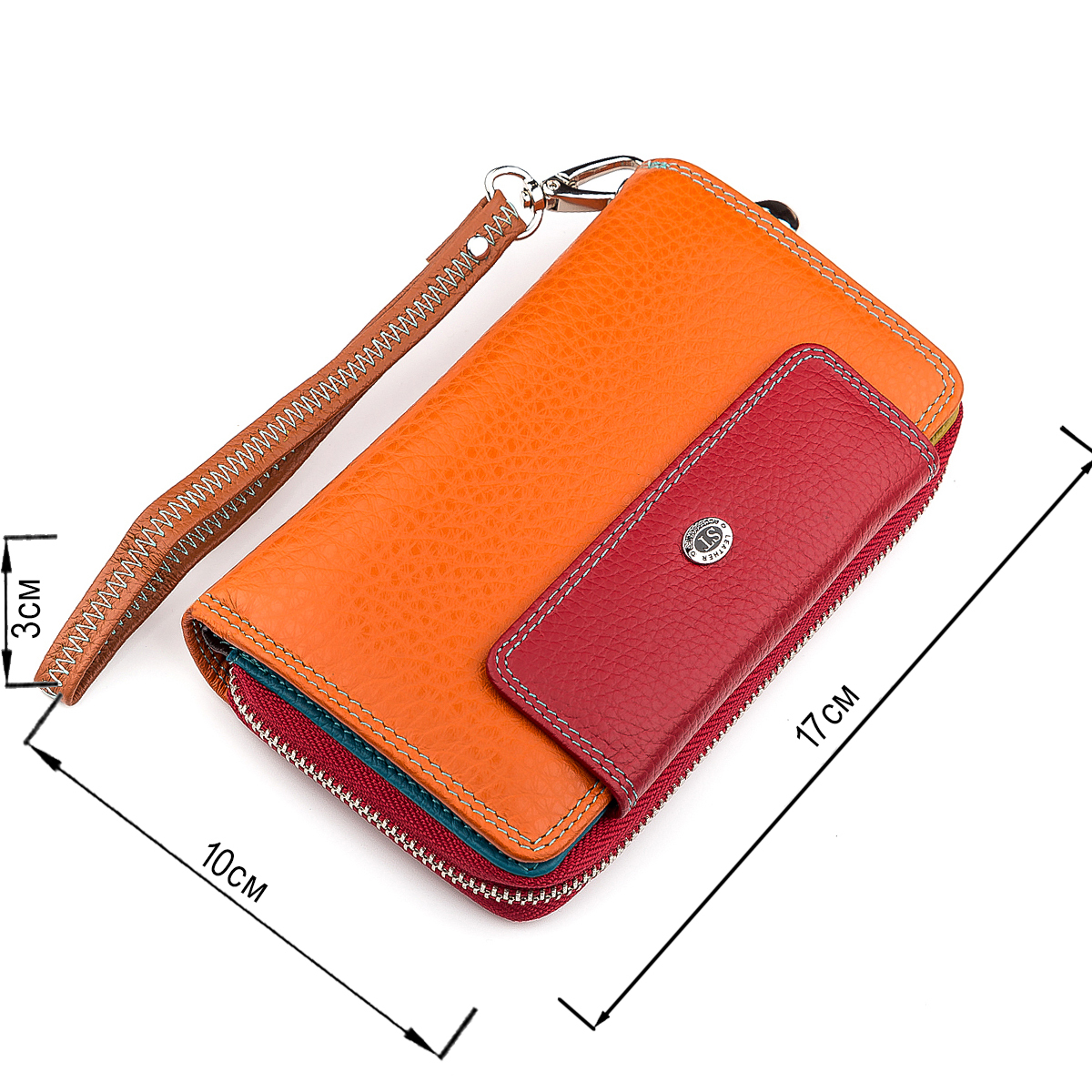Кошелек женский кожаный St Leather 18441 красный фото7