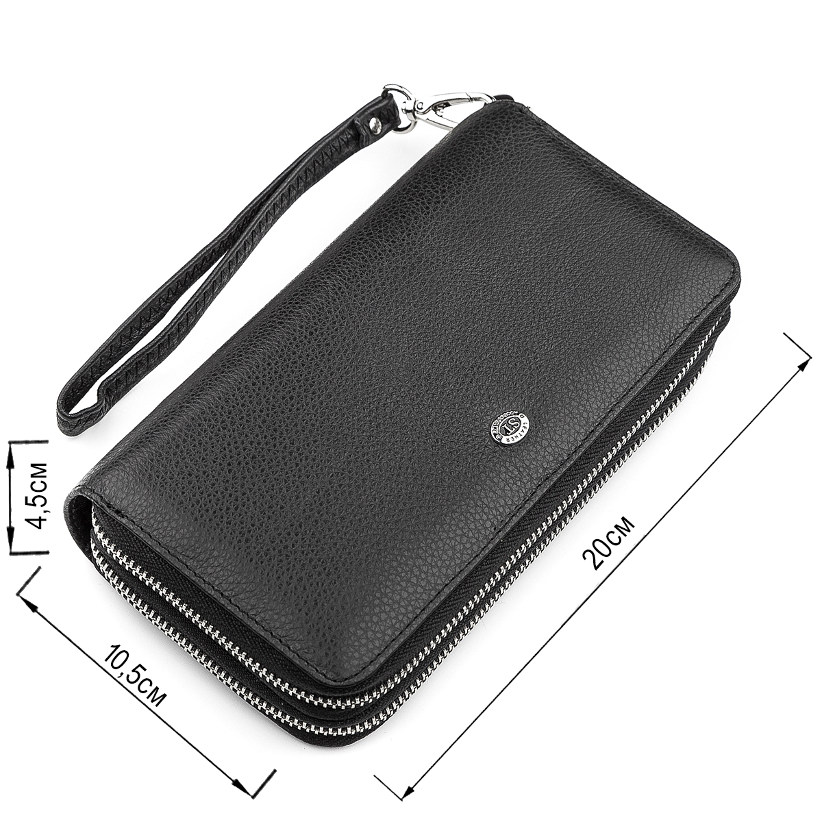 Кошелек мужкой кожаный St Leather 18451 черный фото6